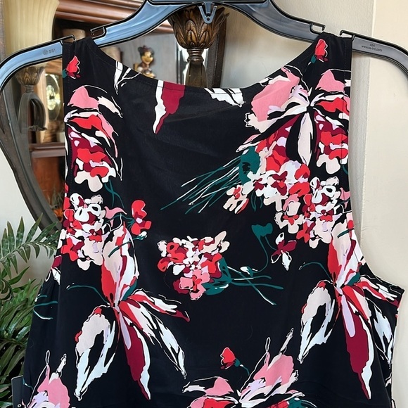 Brand New Derek Lam 10C x Athleta Black Floral Sleeveless Tank Top Lily Blouse - Picture 8 of 12
